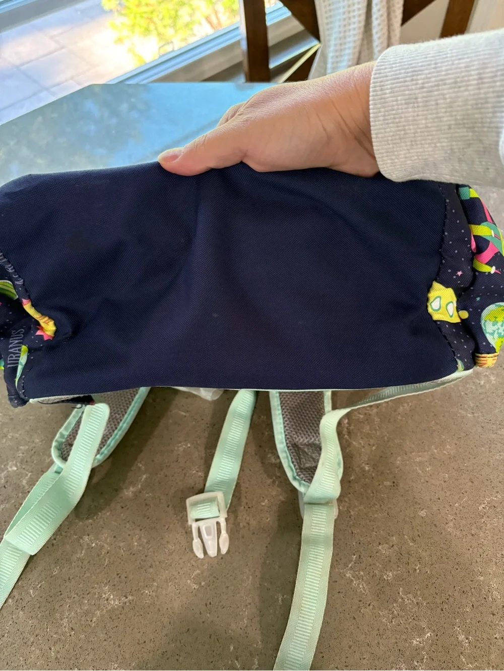 Pottery Barn Kids Space Print Backpack - Mint Trim